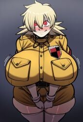 ai ai_generated beautiful big_breasts blush breasts busty busty_female cute cute_face dynamic_angle hellsing hellsing_ultimate looking_at_viewer looking_up_at_viewer novelai pawg seras_victoria sexy smile vampire vampire_girl white_girl