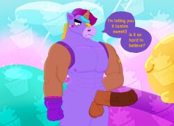 balls bara berry_(brawl_stars) boner brawl_stars equine_penis erection flashy422 horn horsecock male male_only muscles muscular penis solo solo_male speech_bubble unicorn_horn