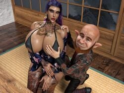1boy 1boy1girl 1girls 3d big_ass big_breasts big_thighs bigger_female bimbo breasts breasts_bigger_than_head bubble_ass bubble_butt curvaceous curvy curvy_figure female height_difference hips hiroshi__3d huge_ass huge_breasts huge_thighs large_ass large_breasts large_thighs larger_female light-skinned_female light_skin mature mature_female original original_character original_characters round_ass round_breasts short_male shorter_male size_difference slim_waist smaller_male tall tall_female taller_female tattoo tattoos thick thick_hips thick_legs thick_thighs thighs voluptuous waist wide_hips wide_thighs yakuza yakuza_tattoo