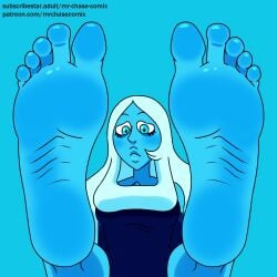 1girls 2026 5_toes blue_body blue_diamond_(steven_universe) blue_eyes blue_hair blue_skin blush cartoon cartoon_network diamond_authority feet feet_fetish feet_focus feet_up foot_fetish foot_focus gem gem_(species) giant_woman giantess long_hair mr._chase_comix mrchasecomix steven_universe tagme tall_female taller_female wrinkled_feet