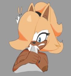 1girls anthro blonde_hair blowjob blue_eyes breasts commissions_open cum cum_in_mouth dark_skin furry self_upload silver27 sonic_(series) sonic_the_hedgehog_(series) tan_body whisper_the_wolf