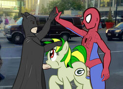 batman batman_(series) crossover dc_comics friendship_is_magic marvel my_little_pony spider-man spider-man_(series) straight_hair whatsapokemon