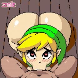 2boys 2d 2d_animation :>= animated ass blonde_hair blowjob_face bottom_heavy fellatio femboy gay heart-shaped_pupils huge_ass link looking_at_viewer male male/male male_only male_pov nintendo oral pixel_animation pixel_art pointy_ears pov the_legend_of_zelda the_wind_waker toon_link wind_waker yaoi zeriie