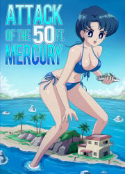 ami_mizuno attack_of_the_50_feet_woman big_breasts bikini bishoujo_senshi_sailor_moon blue_hair chibi_usa giant_female giantess island jenny_the_huge macro makoto_kino minako_aino pale_skin rei_hino sailor_chibi_moon sailor_jupiter sailor_mars sailor_mercury sailor_moon sailor_venus short_hair wide_hips