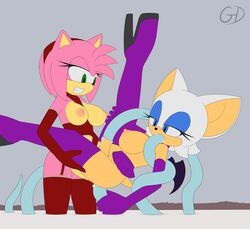 2015 2girls amy_rose anthro areola bat breasts cum cum_in_mouth cum_inside elbow_gloves erect_nipples erection fellatio female furry futa_on_futa futanari gevind gloves hedgehog large_breasts mammal nipples oral penetration penis rouge_the_bat sex sonic_(series) tentacle