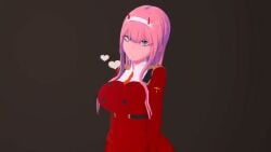 3d_animation animated animation breasts bunny_ears long_hair pink_hair tagme video zero_two zero_two_(darling_in_the_franxx)