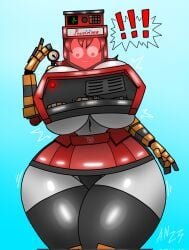 1girls belyasnikov big_breasts breasts dispenser_(team_fortress_2) enormous_breasts female female_only giant_breasts gigantic_breasts huge_breasts large_breasts massive_breasts miniskirt robot robot_girl stockings team_fortress_2 thick_thighs thighhighs thighs thunder_thighs underboob vending_machine wiggle_lines