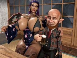 1boy 1boy1girl 1girls 3d big_ass big_breasts big_thighs bigger_female bimbo breasts breasts_bigger_than_head bubble_ass bubble_butt curvaceous curvy curvy_figure female height_difference hips hiroshi__3d huge_ass huge_breasts huge_thighs large_ass large_breasts large_thighs larger_female light-skinned_female light_skin mature mature_female original original_character original_characters round_ass round_breasts short_male shorter_male size_difference slim_waist smaller_male tall tall_female taller_female tattoo tattoos thick thick_hips thick_legs thick_thighs thighs voluptuous waist wide_hips wide_thighs yakuza yakuza_tattoo