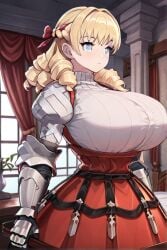 ai_generated blonde_hair blue_eyes female huge_breasts scarlett_(unicorn_overlord) unicorn_overlord
