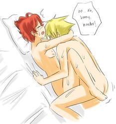 2boys azngirllh blonde_hair gay kenny_mccormick kyle_broflovski male male_only nude red_hair sex south_park yaoi