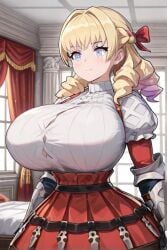 ai_generated blonde_hair blue_eyes female huge_breasts scarlett_(unicorn_overlord) unicorn_overlord