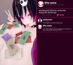 1girls 3d ass breasts condom condom_on_chest condoms female female_only huge_breasts hunter(artist) hyper_ass hyper_breasts original original_character selfie social_media solo stripper thick_thighs