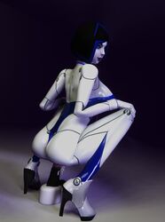 3d animated ass blender bob_cut cum cum_drip cum_inside cum_leak cum_leaking demi_(subverse) female gynoid high_heeled_feet high_heels horsecock no_sound robot robot_girl subverse video