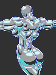 2d allesey ass color dural female female_only metal_transformation muscular_female oppai simple_background six_pack virtua_fighter