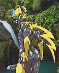 allesey ass erection furry male muscular_male penis pokémon_(species) pokemon pokemon_sm zeraora