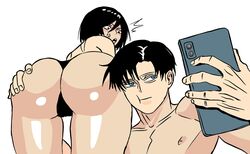 levi ackerman from attack on titan by invertoalbedo