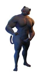 3d 3d_(artwork) ass balls body_blush dollymolly323 domestic_cat epic_games feet fortnite male male_only meowscles_(fortnite) muscular_male naked penis scars shadow_meowscles_(fortnite) tagme