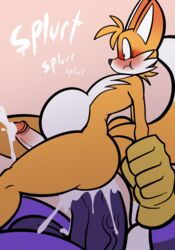 aged_up big_the_cat bodily_fluids canid canine cum cum_inflation cumshot duo ejaculation fox gay genital_fluids hi_res inflation male male/male mammal size_difference solo sonic_(series) taillove_(artist) tails tails_the_fox