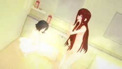 2girls 3d completely_nude female female_only koikatsu makise_kurisu multiple_girls shiina_mayuri steins;gate