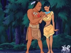 1boy 1girls clothing disney disney_princess erection erection_under_clothes female kocoum male male_focus native_american penis pocahontas pocahontas_(character) skirt xl-toons.com