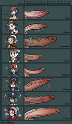 aged_up big_penis blush brendan_(pokemon) brendan_(pokemon_oras) calem_(pokemon) elio_(pokemon) ethan_(pokemon) hilbert_(pokemon) huge_cock lucas_(pokemon) lucas_(pokemon_platinum) male_only penis penis_comparison penis_size_chart penis_size_comparison penis_size_comparison_meme penis_size_difference pokemon pokemon_bw pokemon_bw2 pokemon_dppt pokemon_hgss pokemon_rgby pokemon_rse pokemon_sm pokemon_ss pokemon_xy red_(pokemon) sumghoul victor_(pokemon)