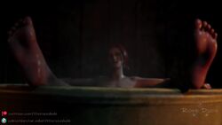 1girls 3d animated barefoot bath bathroom breasts cd_projekt_red feet foot_fetish no_sound soles solo solo_female the_witcher the_witcher_(series) the_witcher_2 the_witcher_3:_wild_hunt theropedude toes triss_merigold video