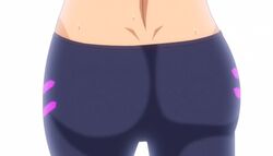 1girls 774_(nanashi) ass ass_focus bike_shorts clothed clothing female_focus female_only frame hayase_nagatoro medium_ass please_don't_bully_me,_nagatoro pov revealing_clothes round_ass round_butt screencap shorts simple_background skin_tight solo sweat sweatdrop tanline white_background