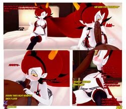 3d_(artwork) blackflames3 dark-skinned_male hekapoo hi_res lingerie orange_pupils red_hair star_vs_the_forces_of_evil stockings yellow_sclera