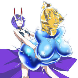 1futa 1girls ahe_gao amputation amputee anus blue_body crying cum cum_in_pussy cum_inside fate/grand_order fate_(series) from_behind futanari hip_grab horns huge_breasts large_breasts minamoto_no_raikou_(fate) missing_arm missing_leg nubless_amputee objectification oni petrification purple_eyes purple_hair sake shuten_douji_(fate) tears tongue tongue_out uns_(sdsxsoverlord) wrist_grab