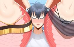 1boy 2girls absurd_res absurd_resolution absurdres belly_button belly_dancer_outfit belly_piercing blacksaikou daughter female hi_res high_resolution highres hips kimihito_kurusu lamia male microskirt midriff miia's_mother_(monster_musume) miia_(monster_musume) miniskirt monster_musume_no_iru_nichijou mother mother_and_child mother_and_daughter navel navel_piercing panties parent_and_child partially_clothed red_scales short_skirt skirt tagme wide_hips