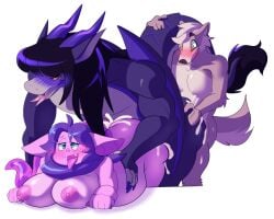 2024 ahe_gao anthro ass badger bat big_breasts blush bodily_fluids breasts butt_grab cum cum_in_ass cum_inside digital_drawing_(artwork) digital_media_(artwork) dragon excessive_cum excessive_genital_fluids female genital_fluids group group_sex hand_on_butt holding_tail holding_tail_up looking_pleasured male male/female male/male mammal muscular muscular_anthro muscular_male mustelid musteline mythological_creature mythological_scalie mythology rocko_(tentabat) scalie sex size_difference slightly_chubby slightly_chubby_anthro slightly_chubby_female tail tanzy_(tanzanite) tenta_(tentabat) tentabat threesome tongue tongue_out trio vaginal_penetration