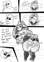 asking_for_sex jelli_(chocovania) meweeze monochrome wanting_sex