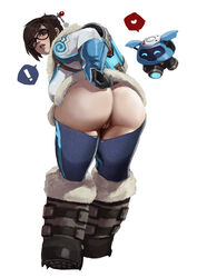 ! 1girls asian asian_female ass bent_over big_ass blizzard_entertainment bottom_heavy bottomless brown_hair bubble_butt butt_crack chubby chubby_female curvaceous curvy dat_ass exposed_ass exposed_pussy female female_only glasses huge_ass large_ass mei_(overwatch) monorirogue mostly_clothed overwatch pants_down plump presenting_hindquarters pussy raised_eyebrow ripped_clothing ripped_pants simple_background snowball_(overwatch) solo solo_female thick_thighs torn_clothes torn_pants vagina white_background wide_hips