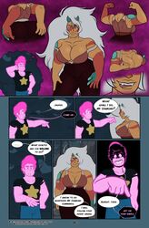 ass breasts cartoon_network cleavage comic comic_page dark_kaje dialogue english_text female fit fit_female fragments_(steven_universe_future) gem_(species) horns imminent_sex jasper_(steven_universe) large_breasts male mind_control mrswindle94 muscular_female orange_breasts page_6 page_number steven_quartz_universe steven_universe steven_universe_future text white_hair