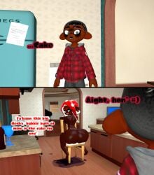 big_ass_(female) big_booty big_butt_(female) bubble_ass_(female) bubble_butt_(female) husband_and_wife kaibernation oc octoling octoling_boy octoling_girl original_characters splatoon