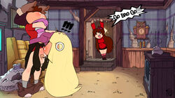 69 being_watched bigdad blonde_hair blowjob boots brown_hair cheering clothing cunnilingus dipper_pines disney disney_channel disney_xd encouragement excited fanon_couple fellatio female fully_clothed gravity_falls happy high_heel_boots high_heels human mabel_pines male oral pacifica_northwest source_request standing standing_69 straight_hair upside-down year_request