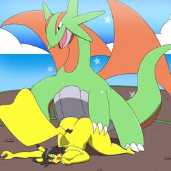 anthro huge_breasts igphhangout nintendo pikachu pokémon_(species) pokemon sex tagme tesla_(igph)