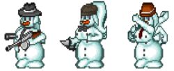 animated color colored monster_girl pixel_art snowman snowwoman tagme