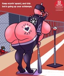 1girls 2021 among_us among_us_reference angry annoyed artist_name ass back_view baseball baseball_bat baseball_cap bat big_ass big_belly big_breasts boots breasts_on_belly breasts_on_big_belly collar countryballs countryhumans countryhumans_girl crewmate_(among_us) crossover ech0chamber english_text female female_only fence glare glaring hat hat_tip hi_res innersloth jacket large_ass leaning_forward leaning_on_object legs_together legwear looking_at_viewer looking_back_at_viewer nazi_germany_(countryhumans) poland_(countryhumans) rear_view red_(among_us) red_background red_body red_eyes red_skin sharp_teeth signature solo spiked_collar squatting talking_to_viewer teeth text thighhighs threatening threatening_viewer tipping_hat unbuttoned watermark white_nails white_pupils