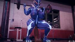 1girls 3d abs animated anthro big_breasts breasts dialga dildo dildo_in_pussy muscular_female no_sound pokémon_(species) pokemon pokemon_(species) pokemon_dppt tagme twitchyanimation vaginal vaginal_penetration video weights workout