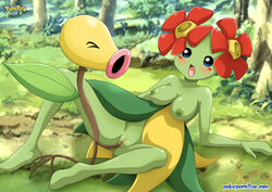 1girls anthro bellossom bellsprout blush breasts female flower game_freak green_skin nipples open_mouth outdoors outside plant plant_girl plantie pokémon_(species) pokemon pokepornlive pussy smooth_skin