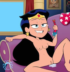 1boy 1boy1girl 1girls dc_comics masturbation teen_titans teen_titans_go the_atom wonder_woman wonder_woman_(series) wonder_woman_(teen_titans_go)