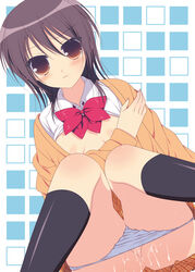 ayuzawa_misaki clothing covering_breasts cum kaichou_wa_maid-sama! panties skirt sumii tagme