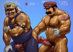 boner censored ebith1969 erection male male_only mario mario_(series) nintendo nude straight_hair super_mario_bros. super_mario_bros._(nes) tagme wario