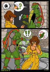 2_panel_comic akabur april_o'neil april_o'neil_(tmnt_1987) comic female human male michelangelo nose_pinch page_4 paheal penis rape straight tagme teenage_mutant_ninja_turtles tmnt_1987