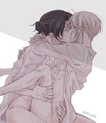 2boys first_porn_of_franchise gay kiss kissing male male/male male_only moriarty_the_patriot sherlock_holmes william_james_moriarty yaoi