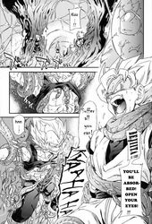 3boys being_undressed dokuganryu dominant_villain doujinshi dragon_ball dragon_ball_z forced gay hard_translated inside_creature majin_buu male_only male_rape_victim monochrome monster_boy nipple_play nipples restrained shirt_lift son_goku super_saiyan tentacle tentacle_around_neck tentacle_on_male tentacle_rape tentacle_suspension tentacles_around_arms tentacles_around_legs tentacles_under_clothes vegeta yaoi