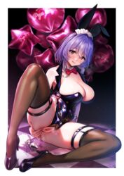 animal_ears bunny_ears bunny_girl garter heels no_bra nopan ogre_(illustogre) pussy pussy_juice stockings tail thighhighs uncensored