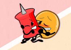 1boy battle_for_bfdi battle_for_dream_island coin coinpin coiny cum female metal object_shows pin pin_(bfdi) pin_(disambiguation) sex smile sweat teeth