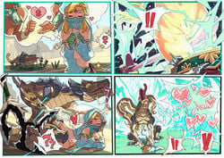 2boys anal blonde_hair canon_crossdressing comic crossdressing electricity femboy feral gay gerudo_link girly link lizalfos lizard lizardman male male_only maledom malesub midriff mubo rape sex shawl sissy the_legend_of_zelda trap yaoi